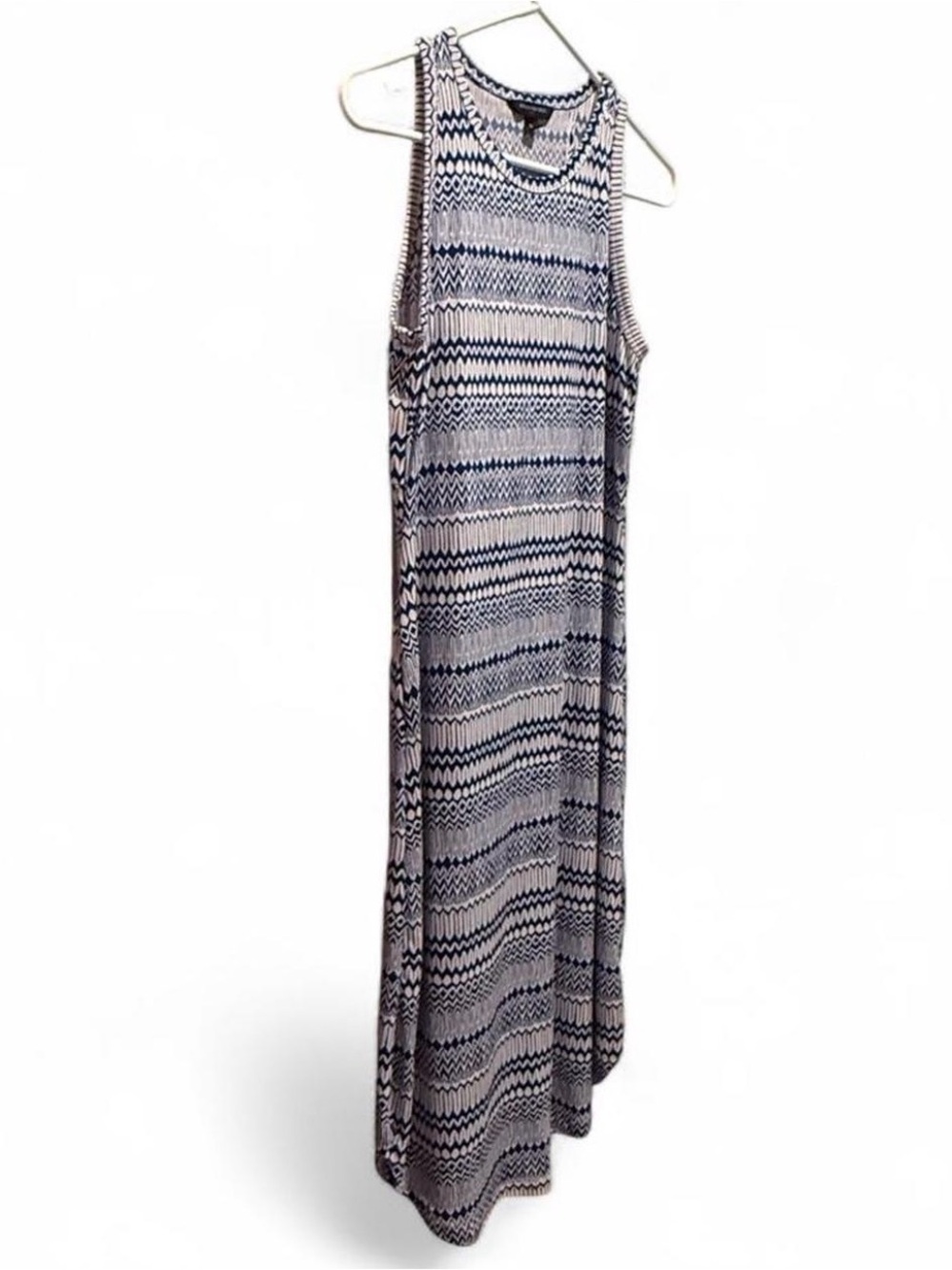 Banana Republic Navy & White Sleeveless Patterned Maxi Dress - Picture 2 of 7